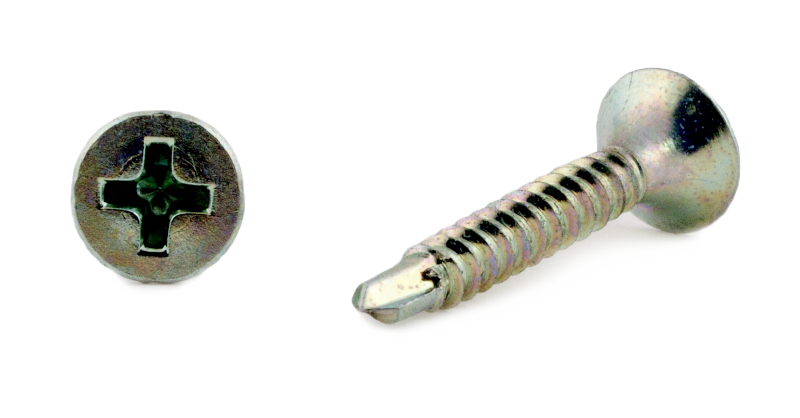 Drywall screw with drill point for steel joists BZP