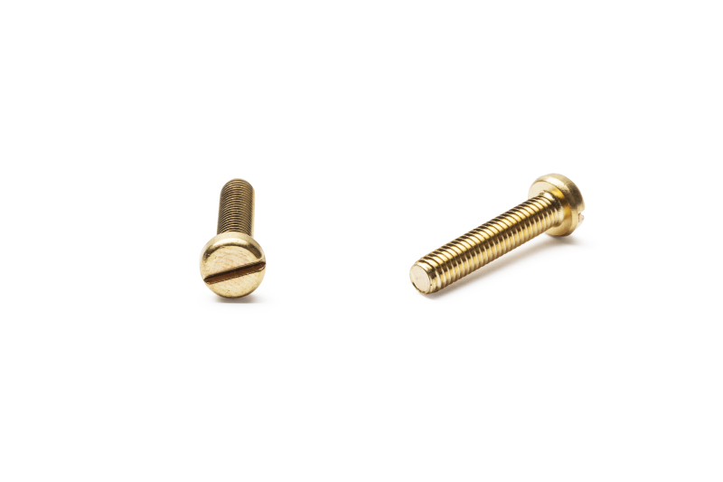 Slotted Cheese Head Screw Brass