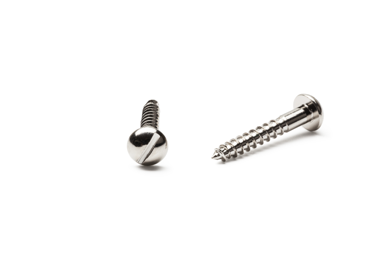 Slotted Round Head Wood Screw Nickel Plated Brass