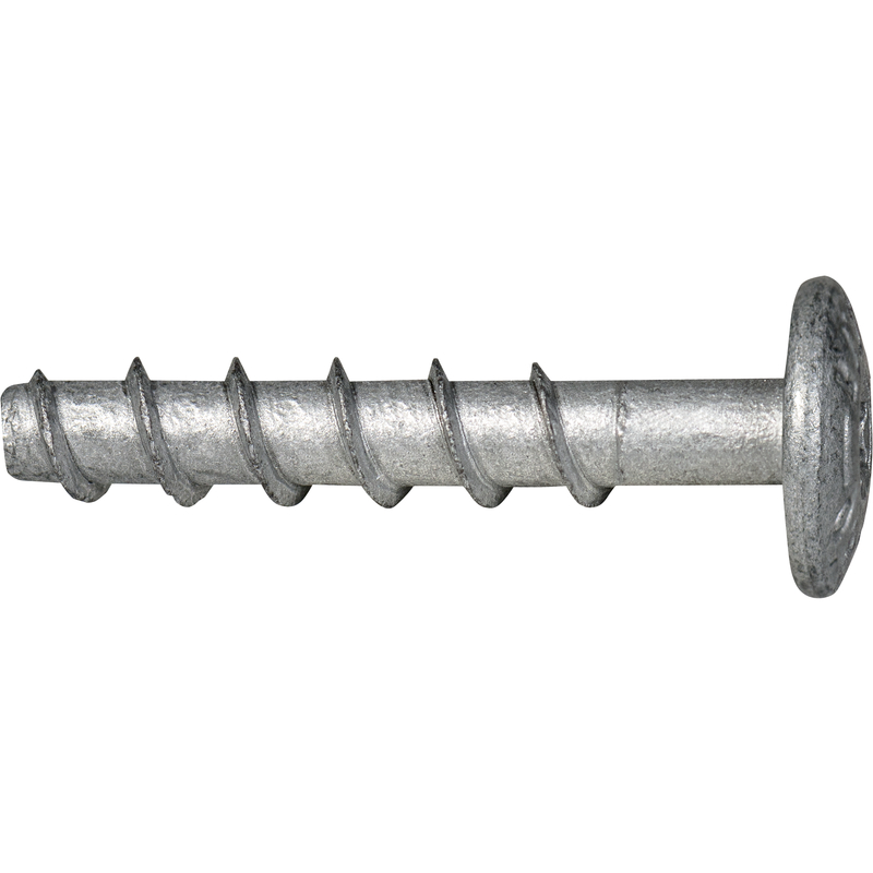 Concrete Screw BTS PTL with large Pan Head ZinkFlake